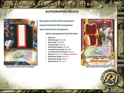 2024 Topps Resurgence Football 8 - Pack Value SE Blaster Box - Columbia Hobby - Sports Card Boxes - Toploaders - Card Savers