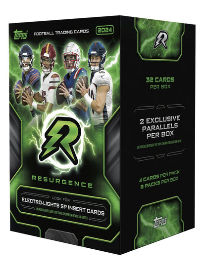 2024 Topps Resurgence Football 8 - Pack Value SE Blaster Box - Columbia Hobby - Sports Card Boxes - Toploaders - Card Savers