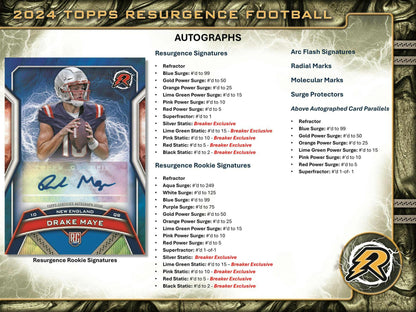 2024 Topps Resurgence Football 8 - Pack Value SE Blaster Box - Columbia Hobby - Sports Card Boxes - Toploaders - Card Savers