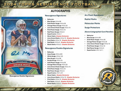 2024 Topps Resurgence Football Hobby Box - Columbia Hobby - Sports Card Boxes - Toploaders - Card Savers