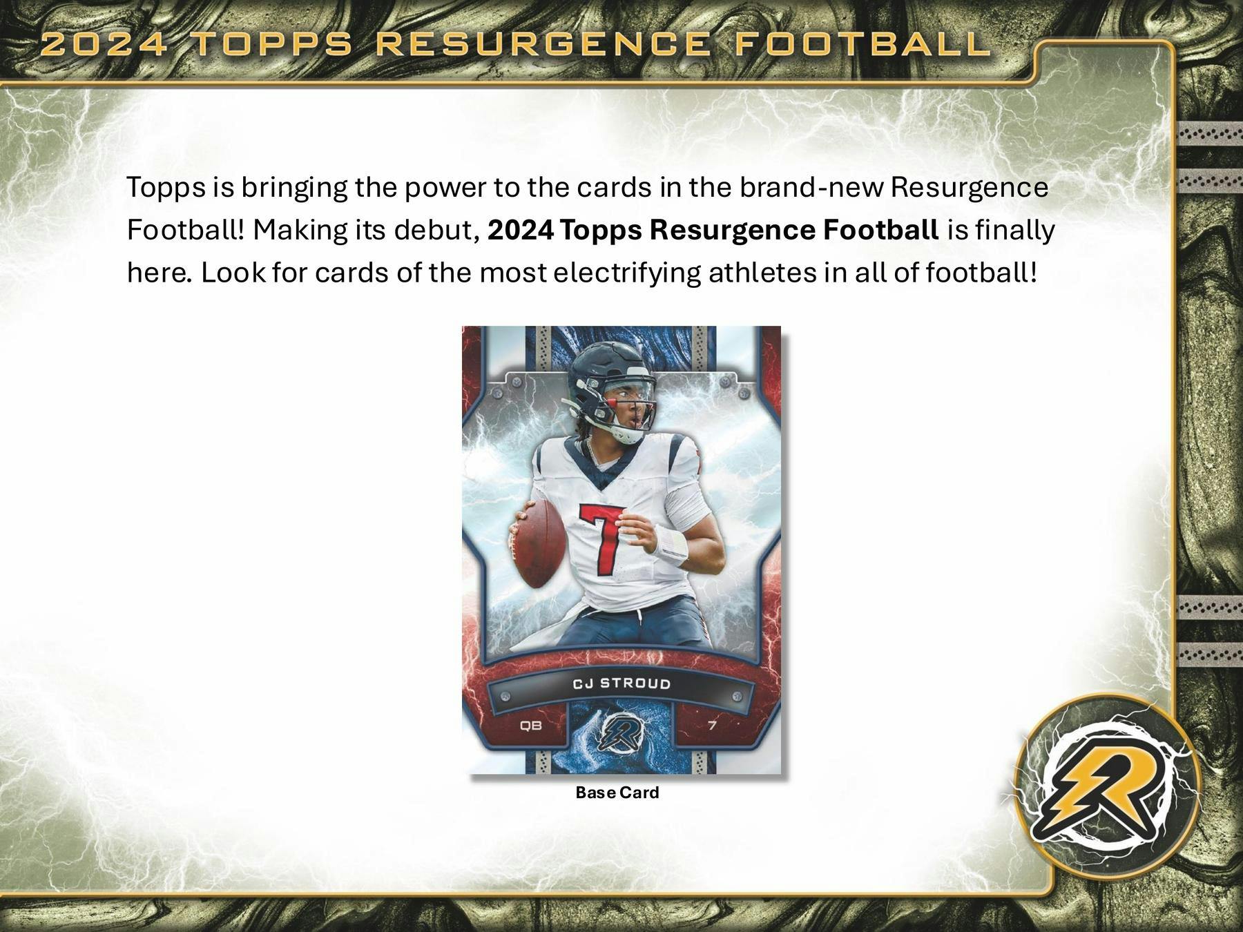 2024 Topps Resurgence Football Hobby Box - Columbia Hobby - Sports Card Boxes - Toploaders - Card Savers