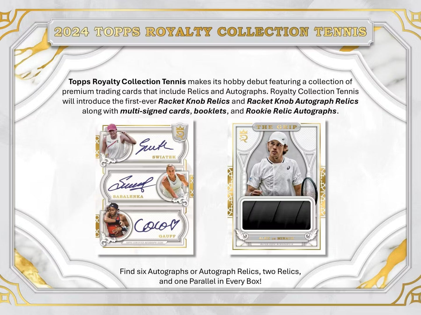 2024 Topps Royalty Collection Tennis Hobby Box - Columbia Hobby - Sports Card Boxes - Toploaders - Card Savers