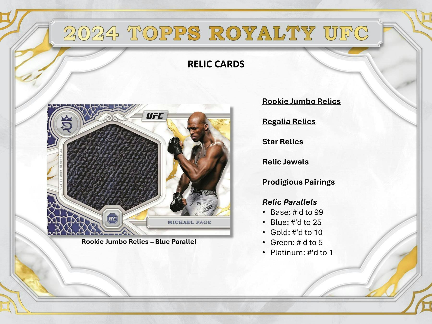 2024 Topps Royalty UFC Hobby Box - Columbia Hobby - Sports Card Boxes - Toploaders - Card Savers