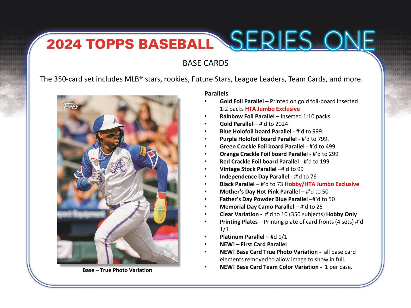 2024 Topps Series 1 Baseball Hobby Box - Columbia Hobby - Sports Card Boxes - Toploaders - Card Savers