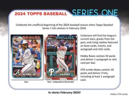 2024 Topps Series 1 Baseball Hobby Jumbo Box - Columbia Hobby - Sports Card Boxes - Toploaders - Card Savers