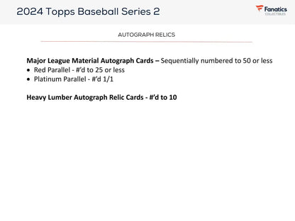 2024 Topps Series 2 Baseball 7 - Pack Blaster Box - Columbia Hobby - Sports Card Boxes - Toploaders - Card Savers