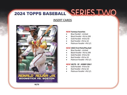 2024 Topps Series 2 Baseball Hobby Jumbo Box - Columbia Hobby - Sports Card Boxes - Toploaders - Card Savers