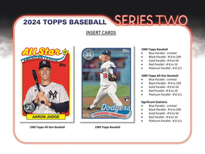 2024 Topps Series 2 Baseball Hobby Jumbo Box - Columbia Hobby - Sports Card Boxes - Toploaders - Card Savers