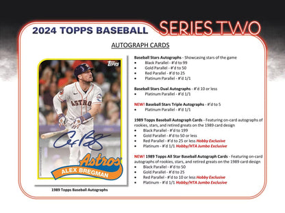 2024 Topps Series 2 Baseball Hobby Jumbo Box - Columbia Hobby - Sports Card Boxes - Toploaders - Card Savers