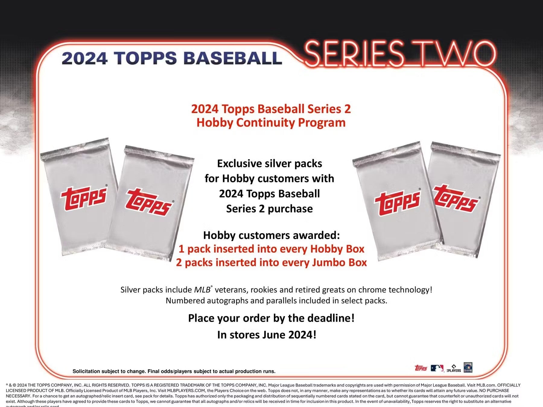 2024 Topps Series 2 Baseball Hobby Jumbo Box - Columbia Hobby - Sports Card Boxes - Toploaders - Card Savers