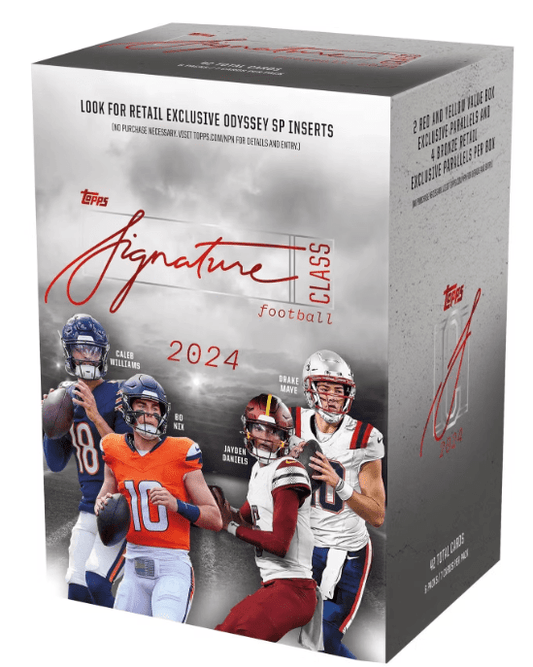2024 Topps Signature Class Football 6 - Pack Blaster Box - Columbia Hobby - Sports Card Boxes - Toploaders - Card Savers