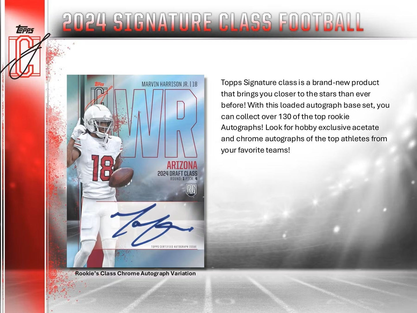 2024 Topps Signature Class Football Hobby Box - Columbia Hobby - Sports Card Boxes - Toploaders - Card Savers