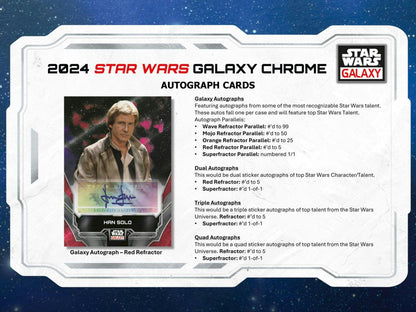 2024 Topps Star Wars Chrome Galaxy Hobby Box - Columbia Hobby - Sports Card Boxes - Toploaders - Card Savers
