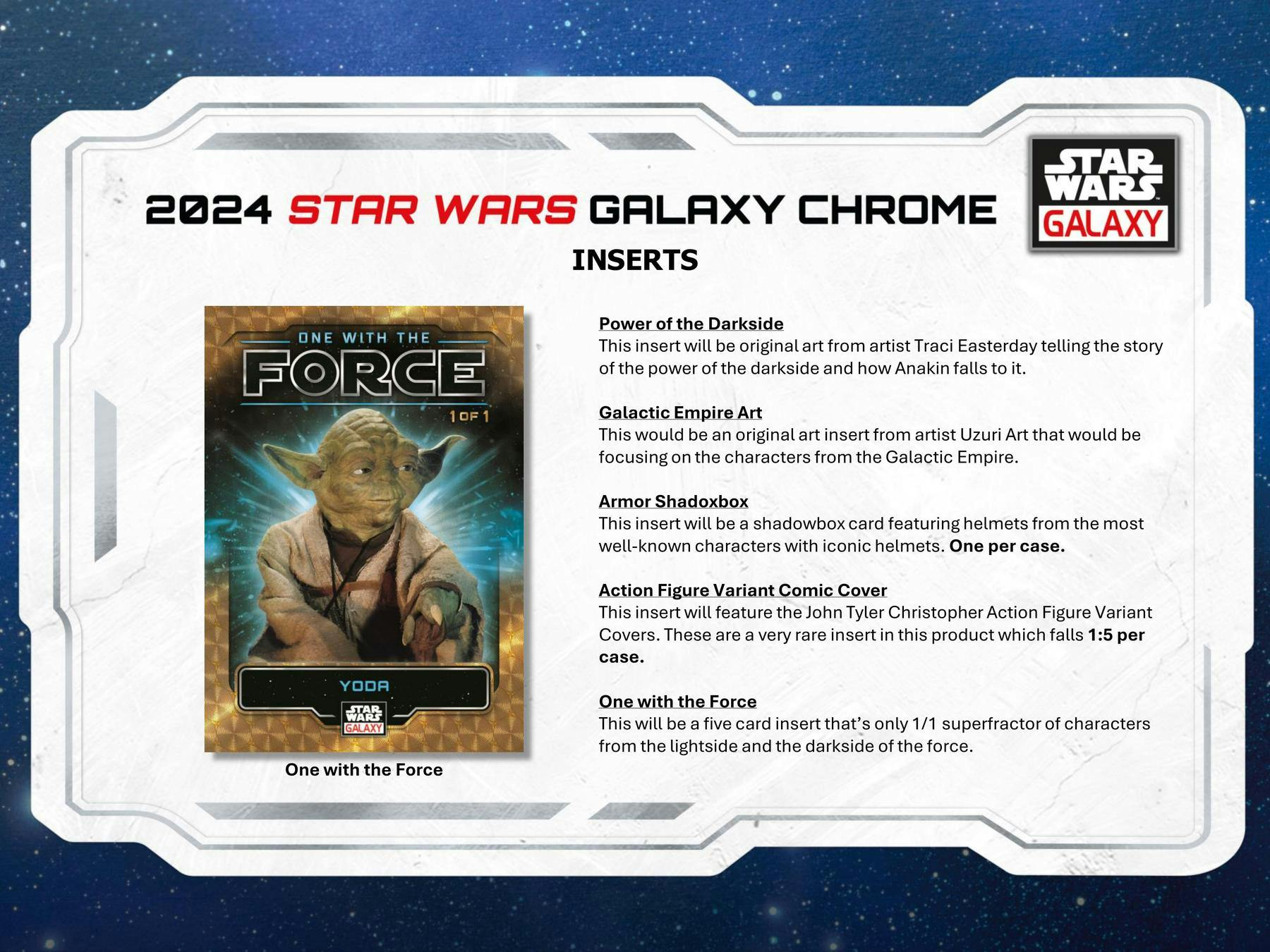 2024 Topps Star Wars Chrome Galaxy Hobby Box - Columbia Hobby - Sports Card Boxes - Toploaders - Card Savers