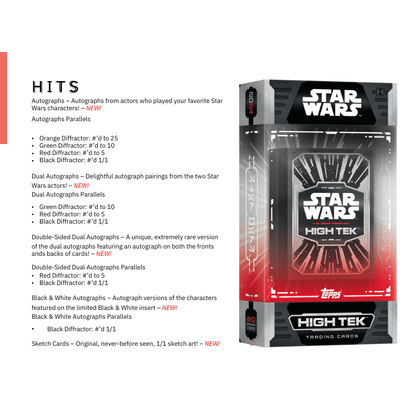 2024 Topps Star Wars Hi - Tek Hobby Box - Columbia Hobby - Sports Card Boxes - Toploaders - Card Savers