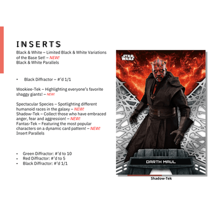 2024 Topps Star Wars Hi - Tek Hobby Box - Columbia Hobby - Sports Card Boxes - Toploaders - Card Savers