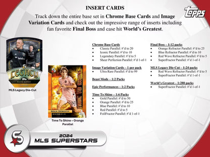 2024 Topps Superstars MLS Major League Soccer 9 - Pack Blaster Box - Columbia Hobby - Sports Card Boxes - Toploaders - Card Savers