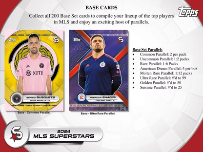 2024 Topps Superstars MLS Major League Soccer 9 - Pack Blaster Box - Columbia Hobby - Sports Card Boxes - Toploaders - Card Savers