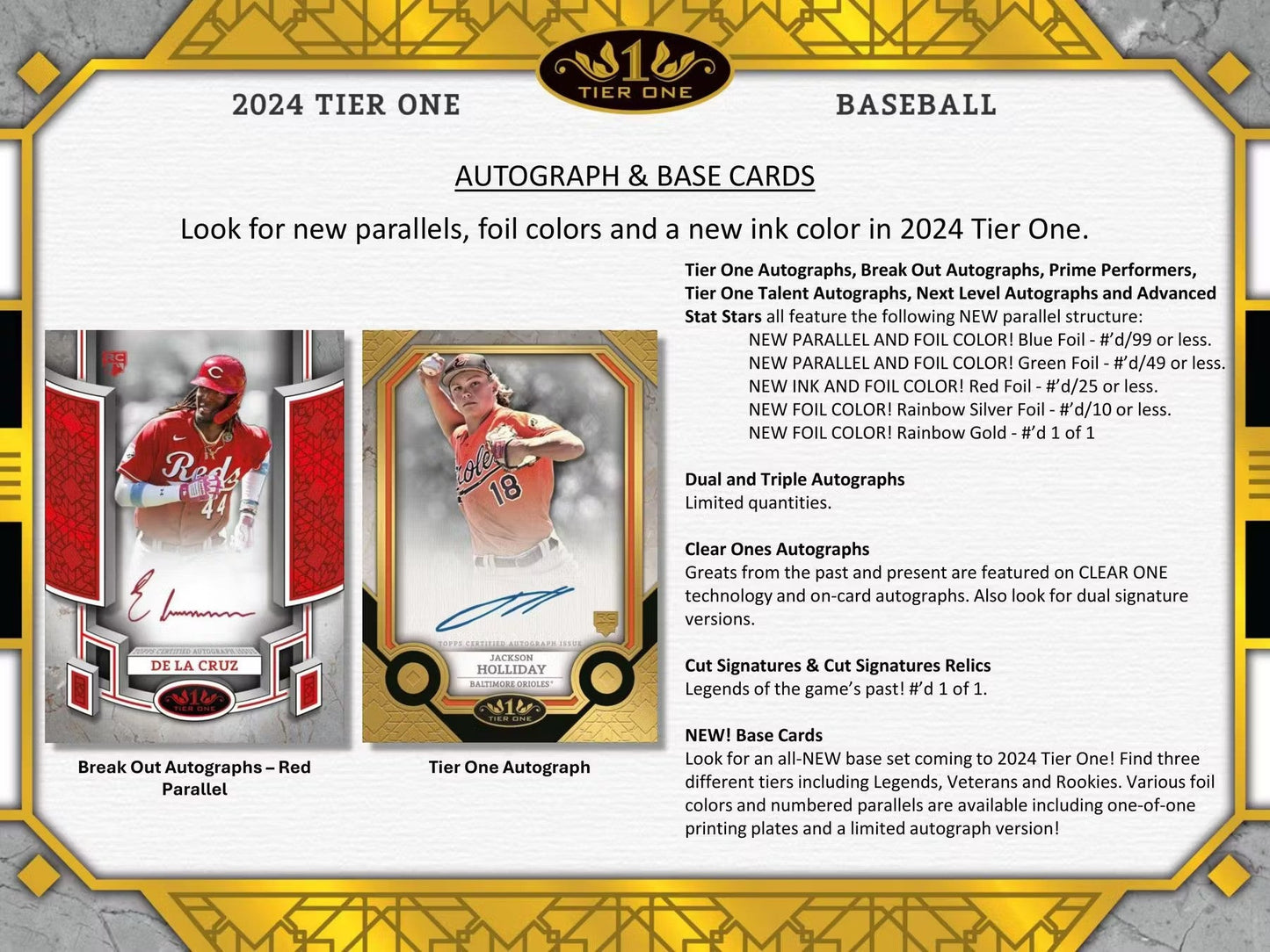 2024 Topps Tier One Baseball Hobby Box - Columbia Hobby - Sports Card Boxes - Toploaders - Card Savers