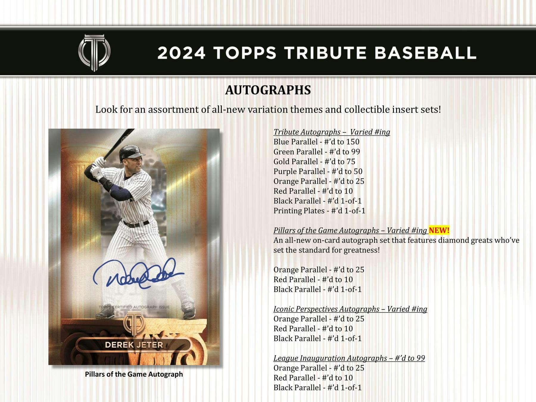 2024 Topps Tribute Baseball Hobby Box - Columbia Hobby - Sports Card Boxes - Toploaders - Card Savers