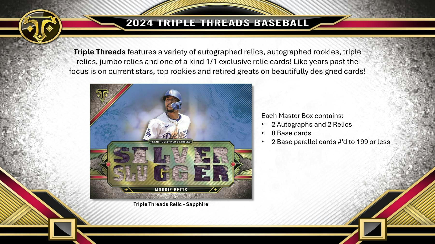2024 Topps Triple Threads Baseball Hobby Box - Columbia Hobby - Sports Card Boxes - Toploaders - Card Savers
