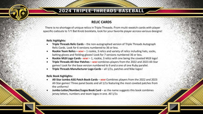 2024 Topps Triple Threads Baseball Hobby Box - Columbia Hobby - Sports Card Boxes - Toploaders - Card Savers