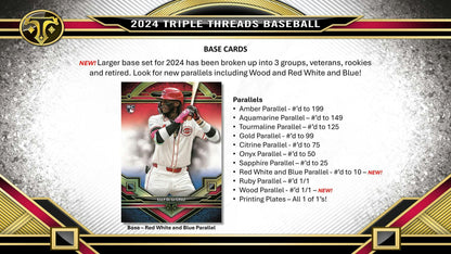 2024 Topps Triple Threads Baseball Hobby Box - Columbia Hobby - Sports Card Boxes - Toploaders - Card Savers