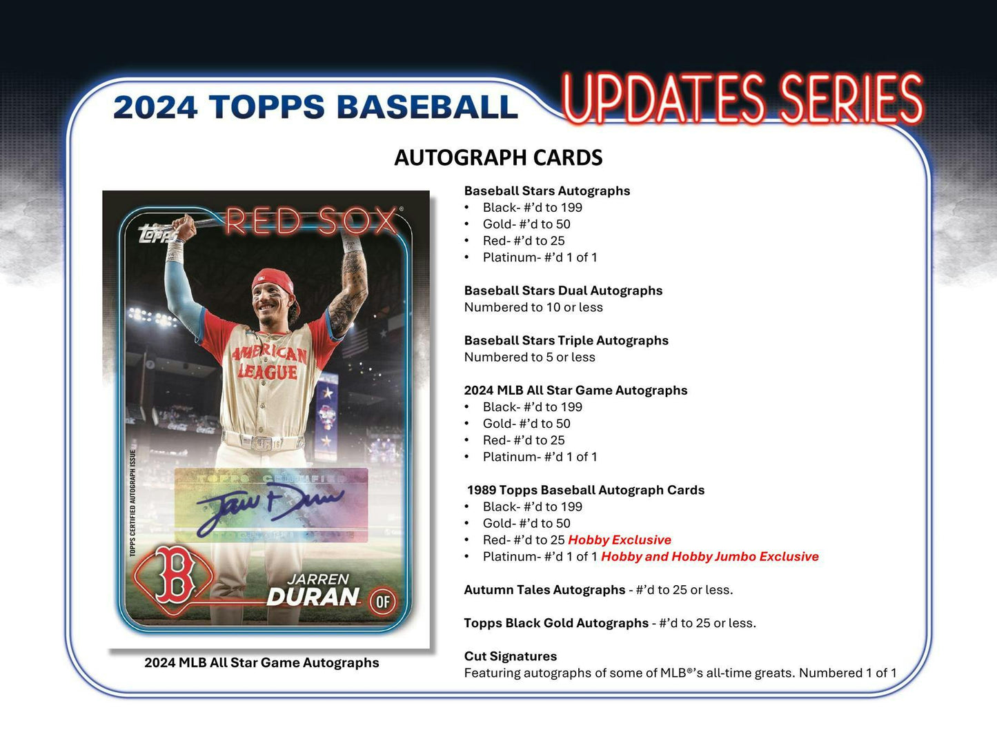 2024 Topps Update Series Baseball Hobby Box - Columbia Hobby - Sports Card Boxes - Toploaders - Card Savers