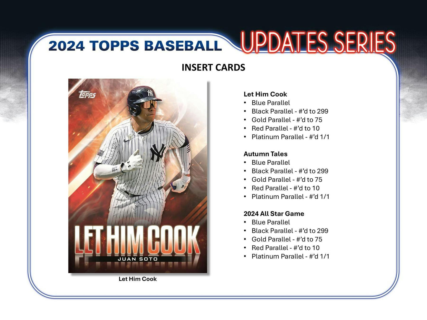 2024 Topps Update Series Baseball Hobby Box - Columbia Hobby - Sports Card Boxes - Toploaders - Card Savers