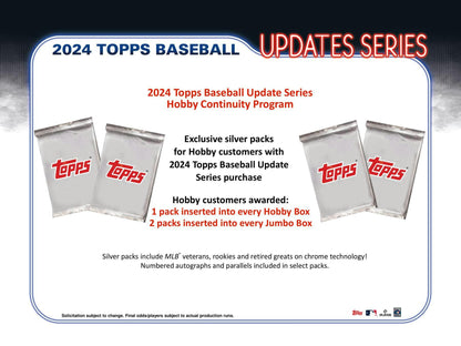 2024 Topps Update Series Baseball Hobby Box - Columbia Hobby - Sports Card Boxes - Toploaders - Card Savers