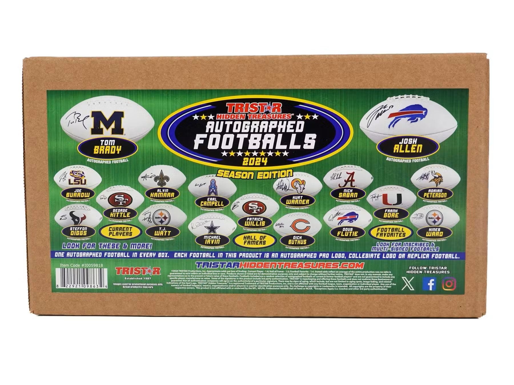 2024 TriStar Hidden Treasures Autographed Footballs Season Edition Hobby Box - Columbia Hobby - Sports Card Boxes - Toploaders - Card Savers