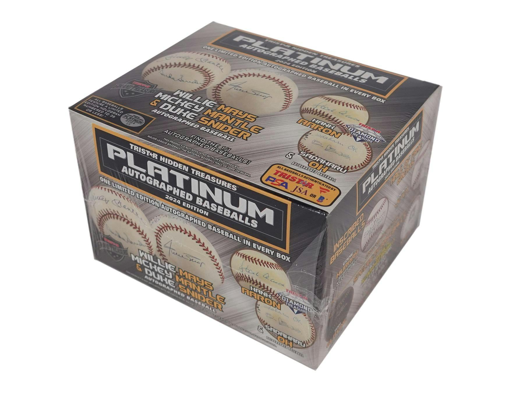 2024 Tristar Hidden Treasures Platinum Autographed Baseballs - Columbia Hobby - Sports Card Boxes - Toploaders - Card Savers