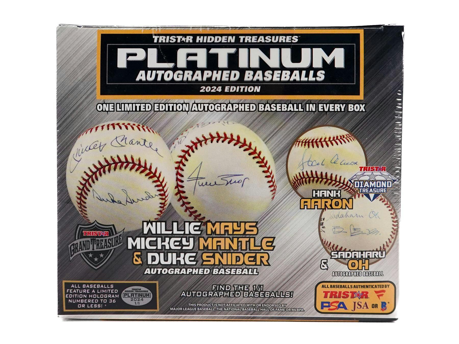2024 Tristar Hidden Treasures Platinum Autographed Baseballs - Columbia Hobby - Sports Card Boxes - Toploaders - Card Savers