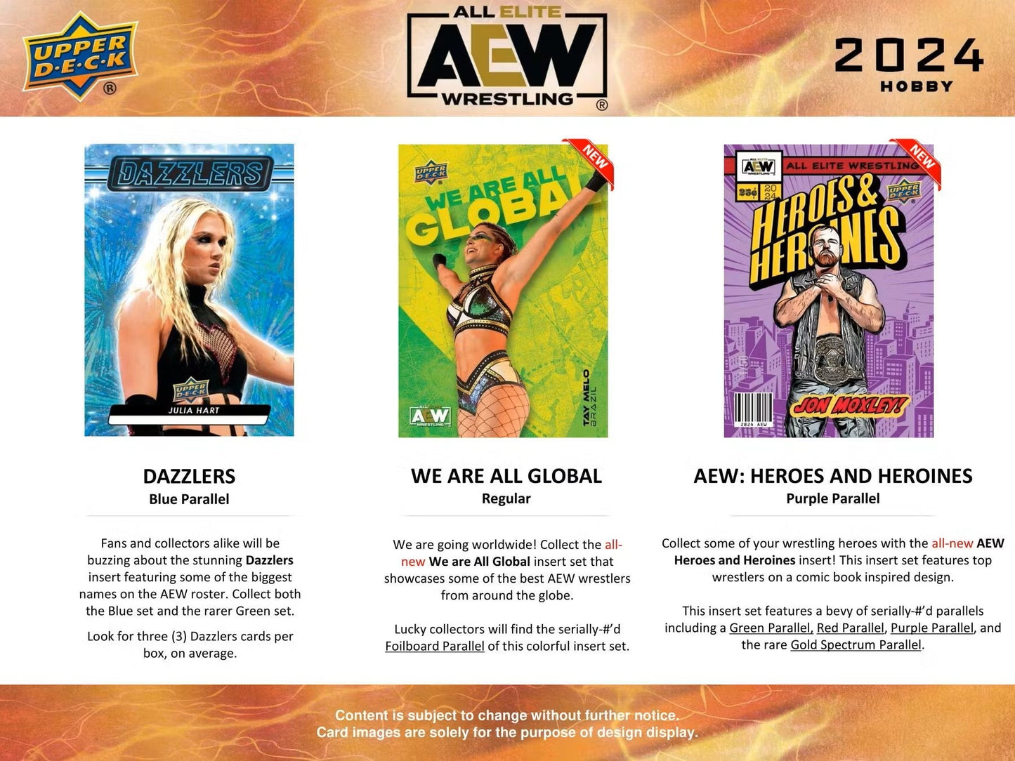 2024 Upper Deck AEW Wrestling Hobby Box - Columbia Hobby - Sports Card Boxes - Toploaders - Card Savers