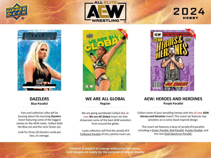 2024 Upper Deck AEW Wrestling Hobby Box - Columbia Hobby - Sports Card Boxes - Toploaders - Card Savers
