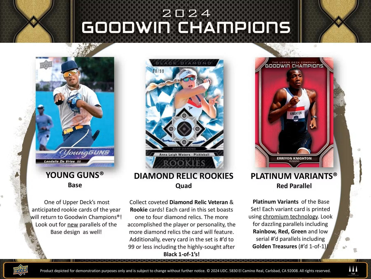 2024 Upper Deck Goodwin Champions CDD Exclusive Hobby Box - Columbia Hobby - Sports Card Boxes - Toploaders - Card Savers