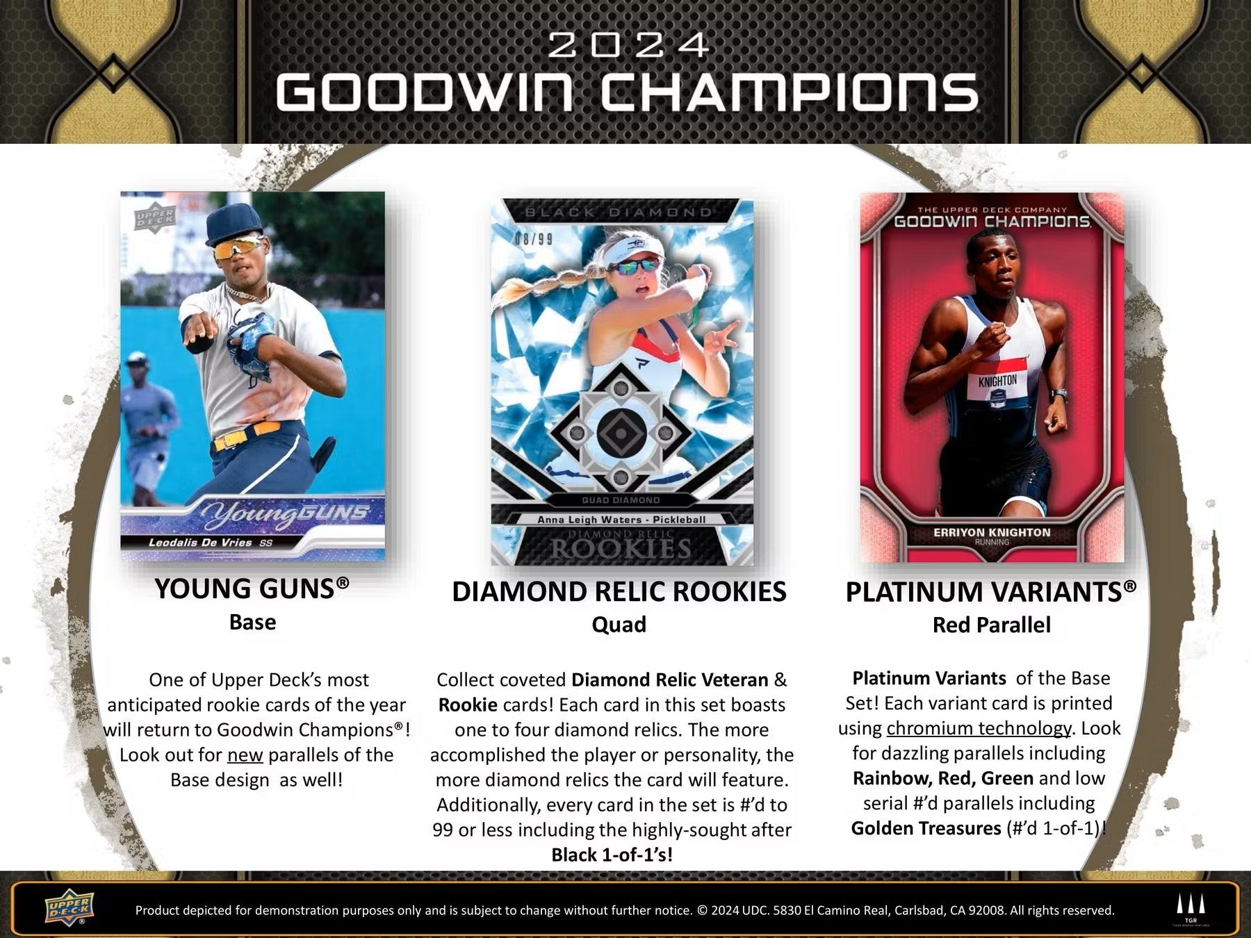 2024 Upper Deck Goodwin Champions CDD Exclusive Hobby Box - Columbia Hobby - Sports Card Boxes - Toploaders - Card Savers