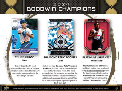 2024 Upper Deck Goodwin Champions CDD Exclusive Hobby Box - Columbia Hobby - Sports Card Boxes - Toploaders - Card Savers
