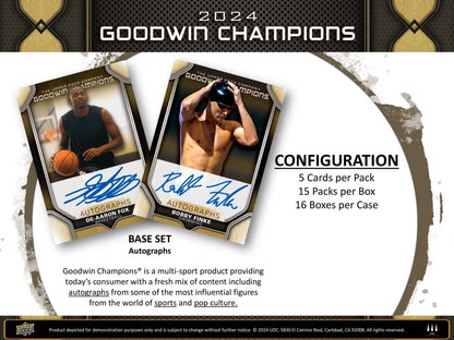 2024 Upper Deck Goodwin Champions CDD Exclusive Hobby Box - Columbia Hobby - Sports Card Boxes - Toploaders - Card Savers