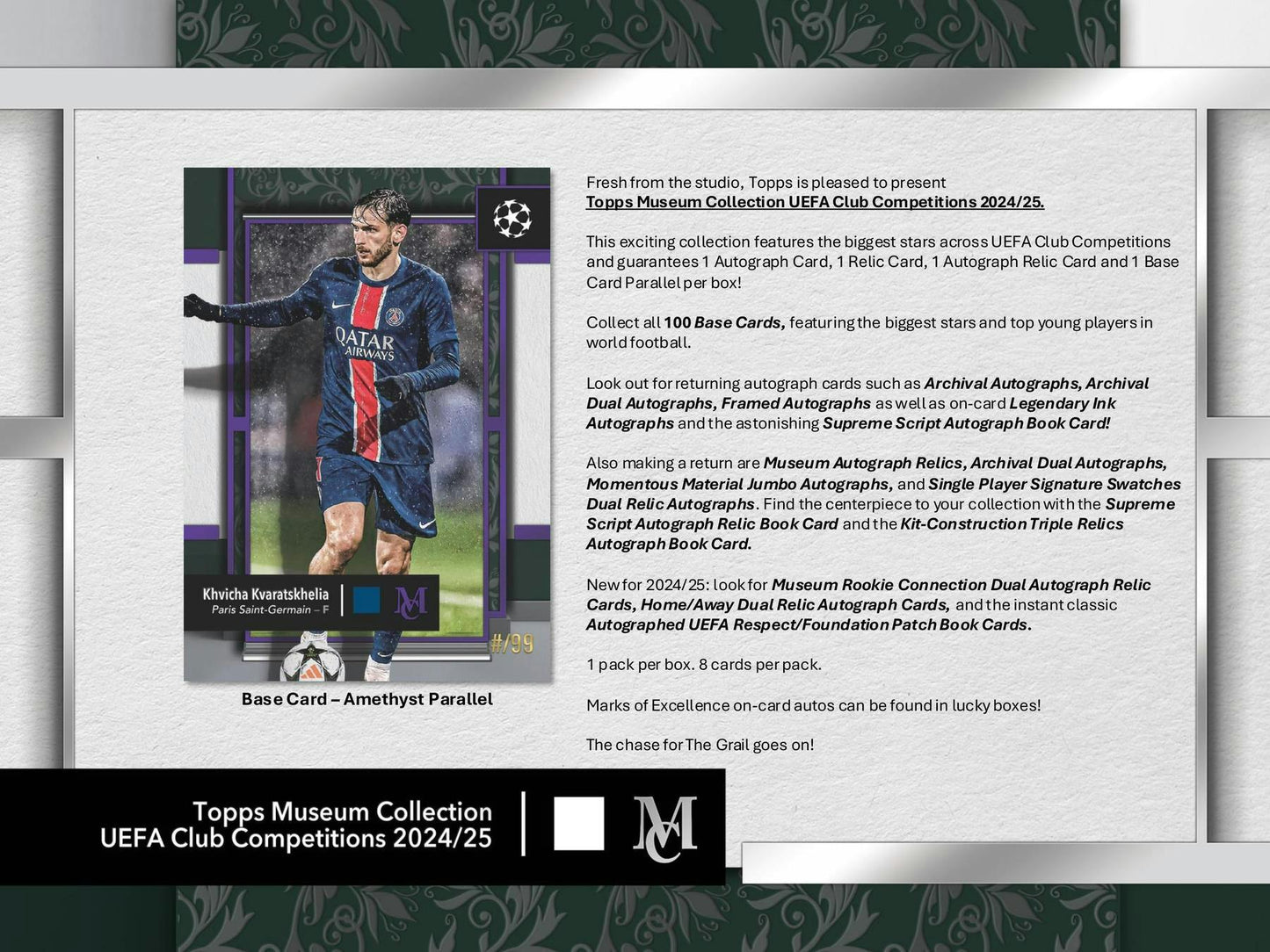 2024/25 Topps UEFA Museum Collection Soccer Hobby Box | Columbia Sports Cards - Columbia Hobby - Sports Card Boxes - Toploaders - Card Savers