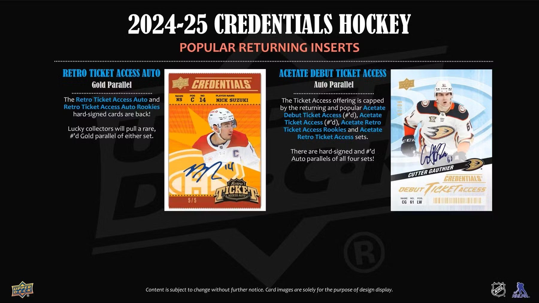 2024/25 Upper Deck Credentials Hockey Hobby Box | Columbia Sports Cards - Columbia Hobby - Sports Card Boxes - Toploaders - Card Savers