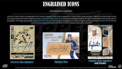 2024/25 Upper Deck Engrained Icons Hockey Hobby Box - Columbia Hobby - Sports Card Boxes - Toploaders - Card Savers