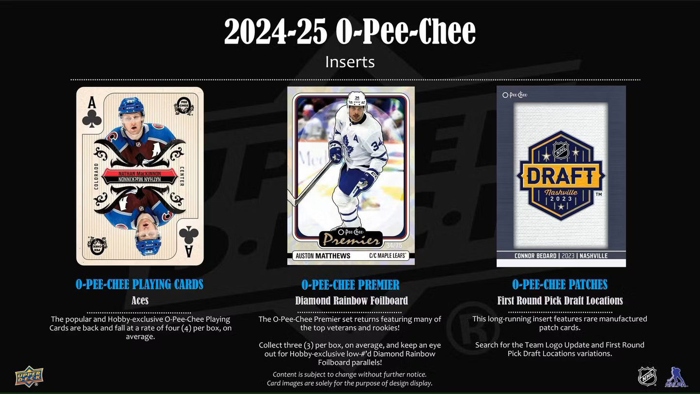 2024/25 Upper Deck O - Pee - Chee Hockey Hobby Box - Columbia Hobby - Sports Card Boxes - Toploaders - Card Savers