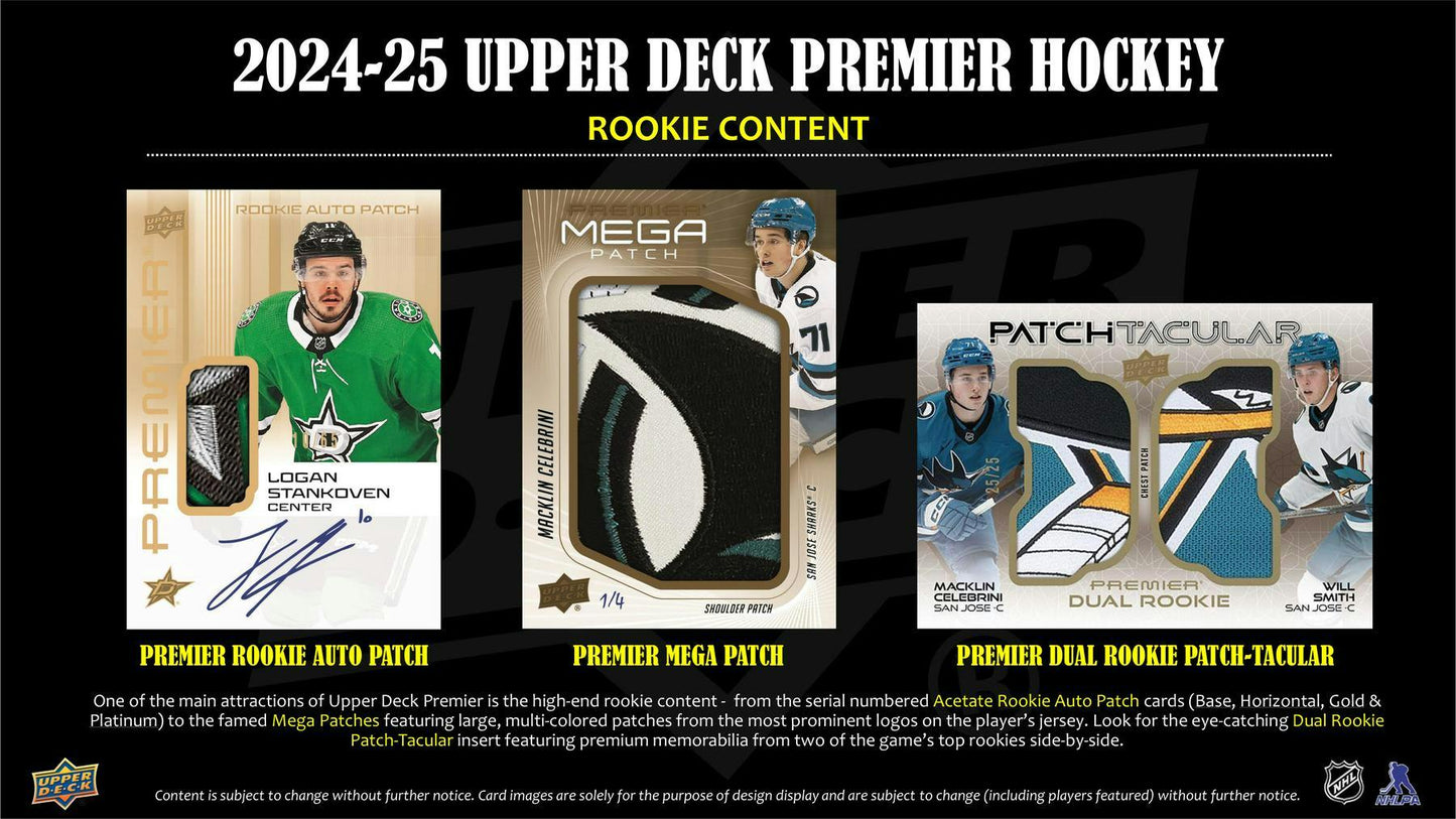 2024/25 Upper Deck Premier Hockey Hobby Box - Columbia Hobby - Sports Card Boxes - Toploaders - Card Savers