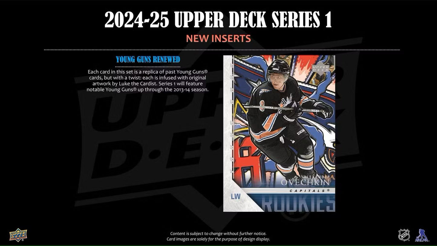 2024/25 Upper Deck Series 1 Hockey 4 - Pack Blaster Box - Columbia Hobby - Sports Card Boxes - Toploaders - Card Savers
