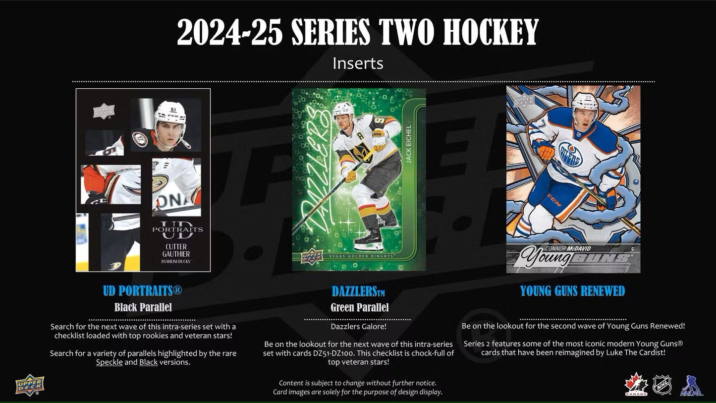2024/25 Upper Deck Series 2 Hockey Tin - Columbia Hobby - Sports Card Boxes - Toploaders - Card Savers