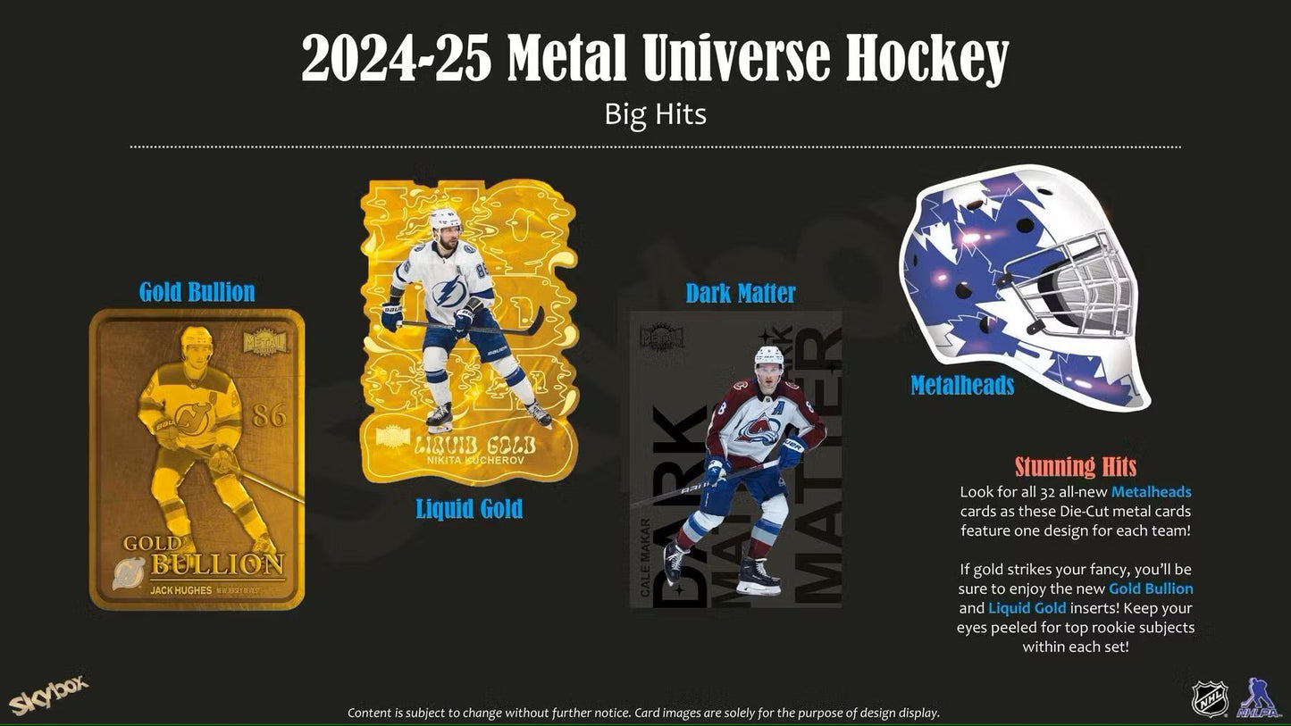 2024/25 Upper Deck Skybox Metal Universe Hockey Hobby Box - Columbia Hobby - Sports Card Boxes - Toploaders - Card Savers