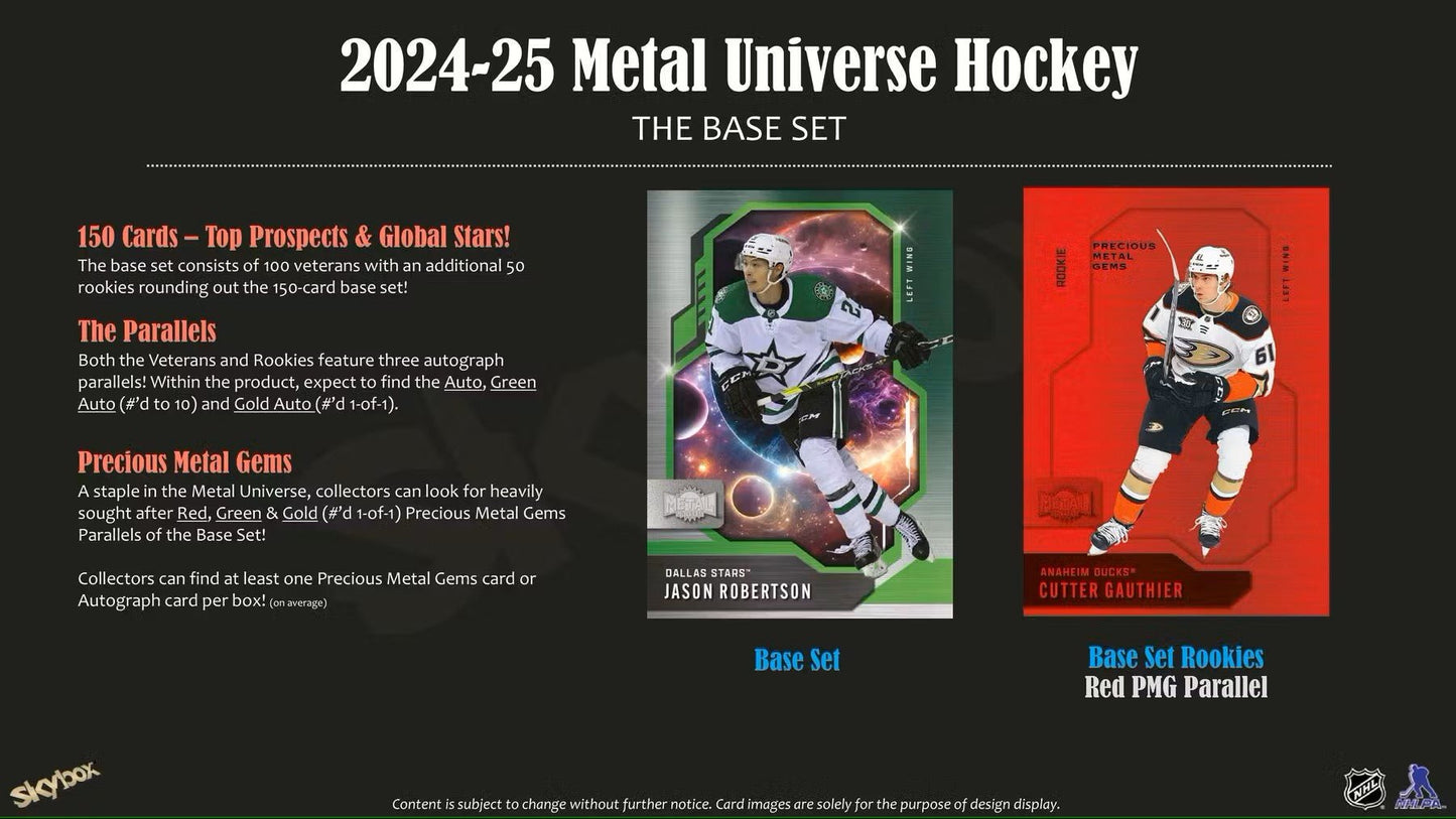 2024/25 Upper Deck Skybox Metal Universe Hockey Hobby Box - Columbia Hobby - Sports Card Boxes - Toploaders - Card Savers