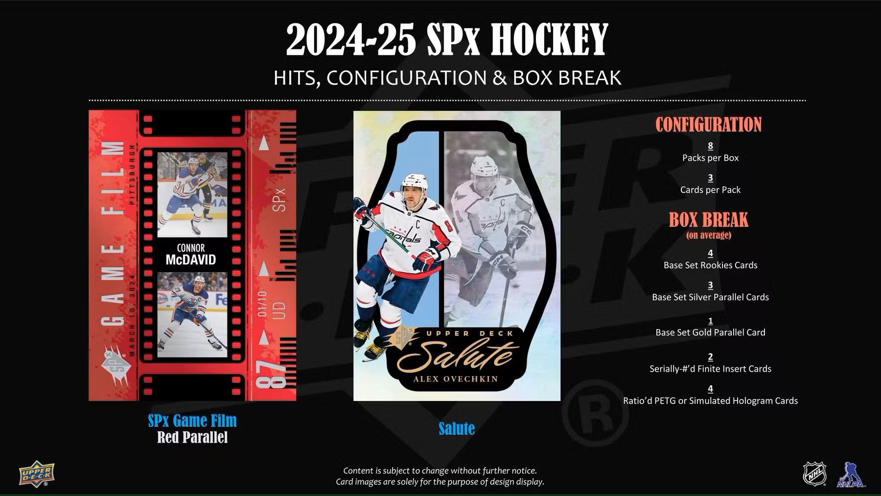 2024/25 Upper Deck SPx Hockey Hobby Box - Columbia Hobby - Sports Card Boxes - Toploaders - Card Savers