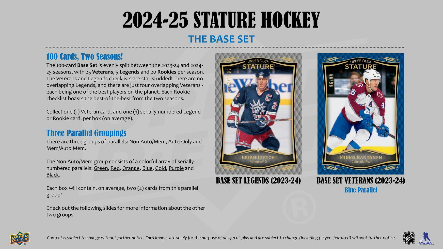 2024/25 Upper Deck Stature Hockey Hobby Box - Columbia Hobby - Sports Card Boxes - Toploaders - Card Savers